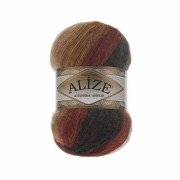 Пряжа Alize Angora Gold Batik  2626 бело-беж-коричневый