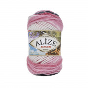 Burcum Batik 1602 серый/белый/розовый Пряжа Alize Burcum Batik 1602 серый/белый/розовый