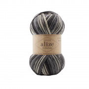 Wooltime 11016 черный/суровый/серый Пряжа Alize Wooltime 11016 черный/суровый/серый