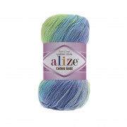 Пряжа Alize Cotton Gold Batik  4146 желто-бирюзовый