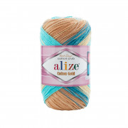Пряжа Alize Cotton Gold Batik  7938 песок/сирень/молоко