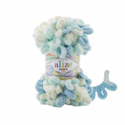 Пряжа Alize Puffy color Puffy Color 6461 весна/бирюза/шампань
