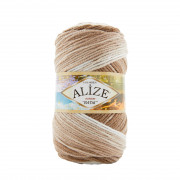Burcum Batik 8054 бежевый/белый/песочный Пряжа Alize Burcum Batik 8054 бежевый/белый/песочный