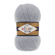 Пряжа Alize Angora Real 40  21 серый