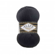 Пряжа Alize Superlana Klasik  60 чёрный