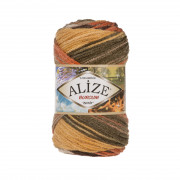 Burcum Batik 6060 олива/бежевый Пряжа Alize Burcum Batik 6060 олива/бежевый