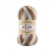 Пряжа Alize Diva Batik  5742 суровый/шоколад*