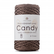 Пряжа Artland Candy полиэфирный шнур 3 мм  10 кофейный