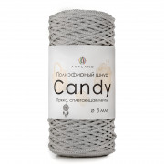 Пряжа Artland Candy полиэфирный шнур 3 мм  54 светло-серый матовый