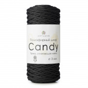 Пряжа Artland Candy полиэфирный шнур 3 мм  21 чёрный