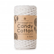 Пряжа Artland Candy cotton 3 мм Candy cotton 3мм 01 белый