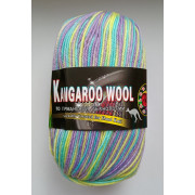 Пряжа Color City Kangaroo Wool melange  808 желтый-сирень-бирюза
