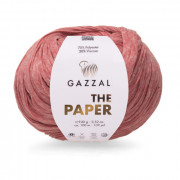 Пряжа Gazzal The Paper  3968 красный коралл