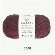 Happy feet uni colors 3568 слива Пряжа Gazzal Happy feet uni colors 3568 слива