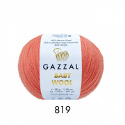 Пряжа Gazzal Baby Wool  819 коралл