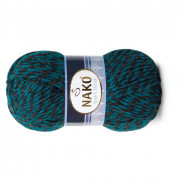 Sport Wool 21341 черный/бирюза Пряжа Nako Sport Wool 21341 черный/бирюза