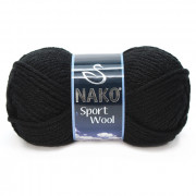 Sport Wool 217 черный Пряжа Nako Sport Wool 217 черный