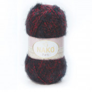 Пряжа Nako Paris  21306 черно-красный