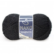 Spaghetti 217 черный Пряжа Nako Spaghetti 217 черный