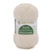Пряжа Пехорка Носочная  01 белый