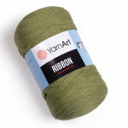 Пряжа YarnArt Ribbon  787 оливковая зелень*