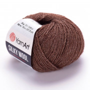 Пряжа YarnArt Silky Wool  336 шоколад