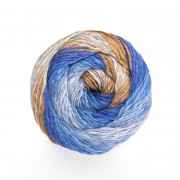 Пряжа YarnArt Linen Soft  7411 беж-синий