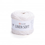 Пряжа YarnArt Linen Soft  7301 белый