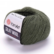 Пряжа YarnArt Silky Wool  346 зеленый