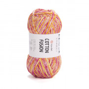 Пряжа YarnArt Cotton Fusion  3646 жёлтый-оранжевый-малиновый