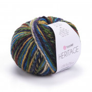 Пряжа YarnArt Heritage  333 аспарагус-жёлтый-василёк