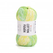 Пряжа YarnArt Cotton Fusion  3644 салатовый меланж