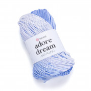 Пряжа YarnArt Adore Dream  1067 синий-суровый 
