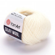 Пряжа YarnArt Silky Wool  330 молочный