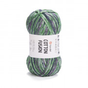Пряжа YarnArt Cotton Fusion  3648 аспарагус-суровый-лиловый