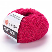 Пряжа YarnArt Silky Wool  333 малиновый