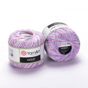 Пряжа YarnArt Violet Melange  3053 сиренево-бело-голубой