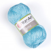 Пряжа YarnArt Style  673 голубая бирюза