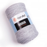 Пряжа YarnArt Ribbon  757 серый меланж