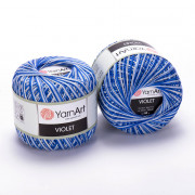Пряжа YarnArt Violet Melange  5355 бело-синий