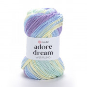 Пряжа YarnArt Adore Dream  1076 жёлт-фиалка-салат