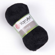 Пряжа YarnArt Style  651 черный